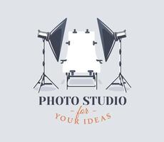Photo studio label concept vector