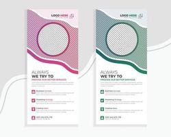 Creative modern stylish corporate rack card dl flyer template vector