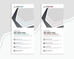 Creative modern stylish corporate rack card dl flyer template vector