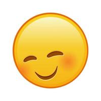 Smiling face with laughing eyes Large size of yellow emoji smile vector