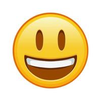 Smiling face with open mouth Large size of yellow emoji smile vector