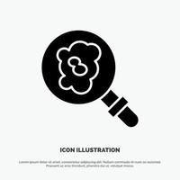 Search Research Pollution solid Glyph Icon vector