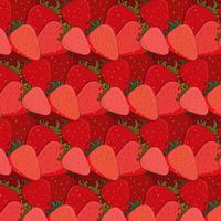 Cute cartoon seamless pattern with sweet red Strawberries . Pattern for any use. Vector illustration