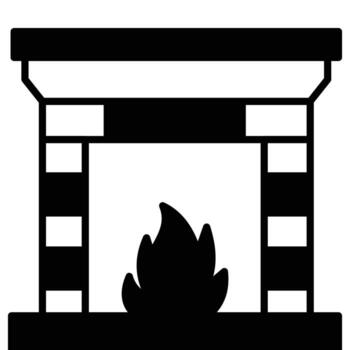 Fireplace Which Can Easily Modify Or Edit vector
