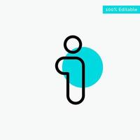 I Info Information Interface turquoise highlight circle point Vector icon