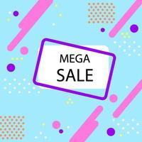 Sale tag.Simple Flat Weekend Super Sale Banner. Special offer, big sale, discount, best price, mega sale banner. Shop or online shopping. Sticker, badge coupon store Vector Illustration