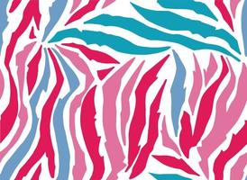 Seamless pattern with geometric circle, zebra or tiger stripes isolated on pink. Design for backgrounds, wallpapers. Vector illustration