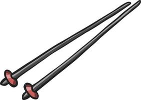 Knitting needles for needlework hobby illustration vector