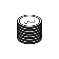 Syria Currency Icon Symbol. Syrian Pound, SYP Sign. Vector Illustration