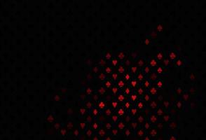 Dark red vector texture with playing cards.