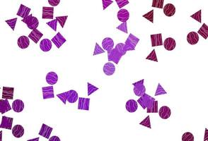 Light Purple vector pattern in polygonal style with circles.