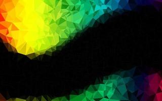 Dark Multicolor, Rainbow vector polygonal background.