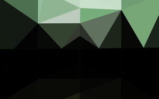 cubierta poligonal abstracta de vector verde oscuro.