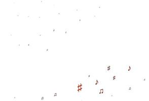 Light Red vector texture with musical notes.