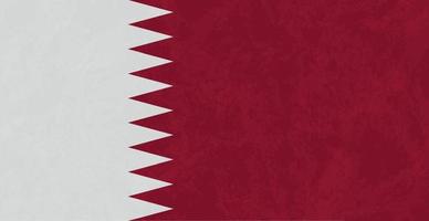 Qatar Country Realistic Flag, Panoramic Flag Background, Web Template - Vector