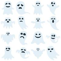 Set of Ghost isolated on white background vector