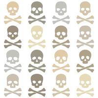 Set of Skull and Crossbones isolated on white background vector