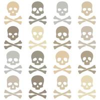 Set of Skull and Crossbones isolated on white background vector