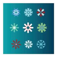 Snowflakes icon set vector