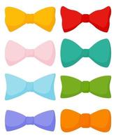 Set of Bow Tie isolated on white background vector