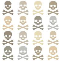 Set of Skull and Crossbones isolated on white background vector