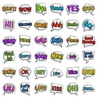 Set of speech bubbles vector