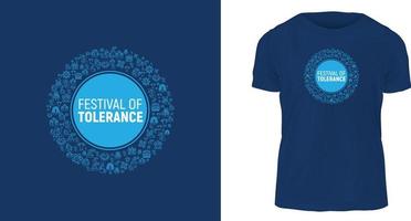 t shirt design concept, festival of tolerance vector