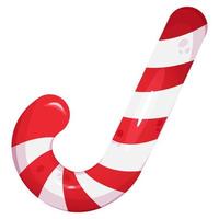 Christmas candy sticks. A Christmas stick. Sweets for the New Year. Vector isolated icon in cartoon style.