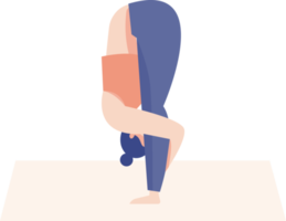 personne faisant du yoga. illustration png
