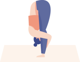 person håller på med yoga. illustration png