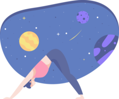 person doing yoga. illustration png