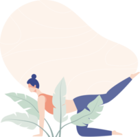 persona haciendo yoga. ilustración png