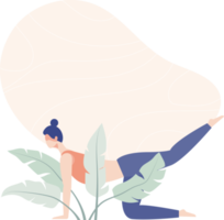 person doing yoga. illustration png