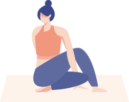 persona haciendo yoga. ilustración png