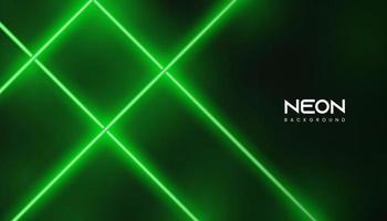 abstract green neon light lines with smoke background vector