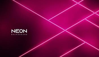 abstract magenta neon light lines with smoke background vector