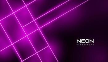 abstract purple neon light lines with smoke background vector