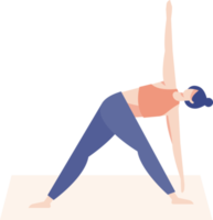 person håller på med yoga. illustration png