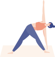 personne faisant du yoga. illustration png