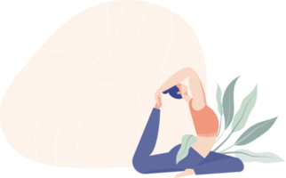 person doing yoga. illustration png