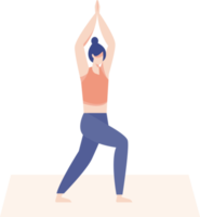 person doing yoga. illustration png