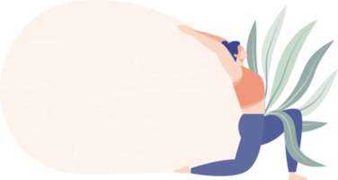 person doing yoga. illustration png