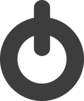 icône d'ombre noire du bouton d'alimentation, ensemble d'icônes sociales. png