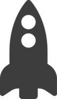 icono de sombra negra de diseño plano de cohete, conjunto de iconos sociales. png