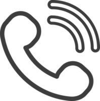 Phone call thin line icon, Social icon set. png