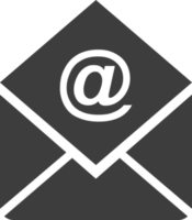 ícone de sombra preta de e-mail, conjunto socialicon. png