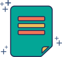 Document icon illustration glyph style design with color and plus sign. png