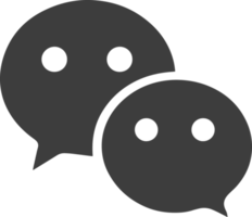 Chat-Nachricht schwarzes Schattensymbol, Socialicon-Set. png