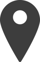 ícone de sombra preta de pino de ponteiro de localização, conjunto de socialicon. png