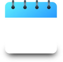 Colorful blank calendar illustration. icon. Square calendar template. png